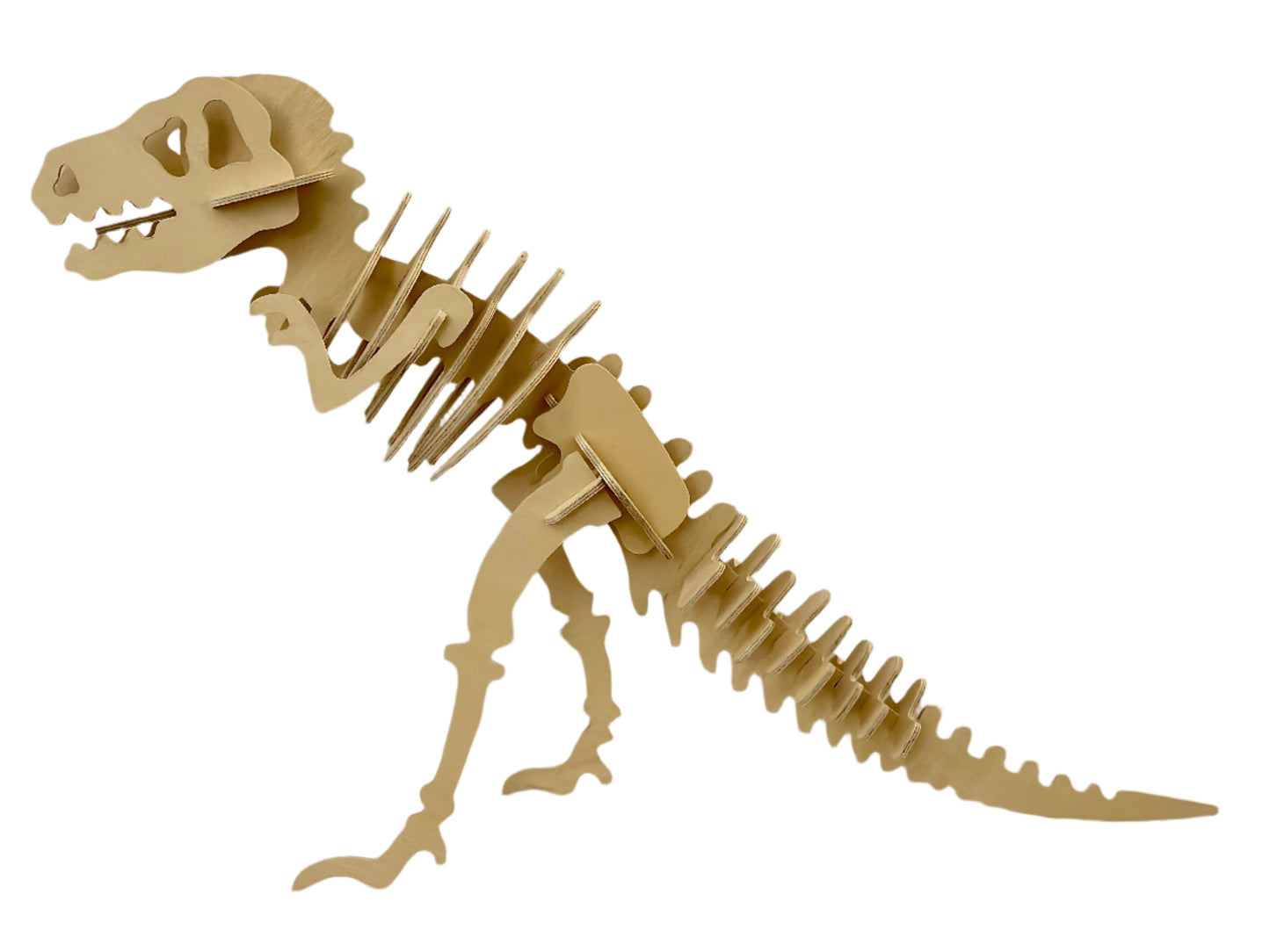 Assembled Large wooden 3d puzzle kit white background