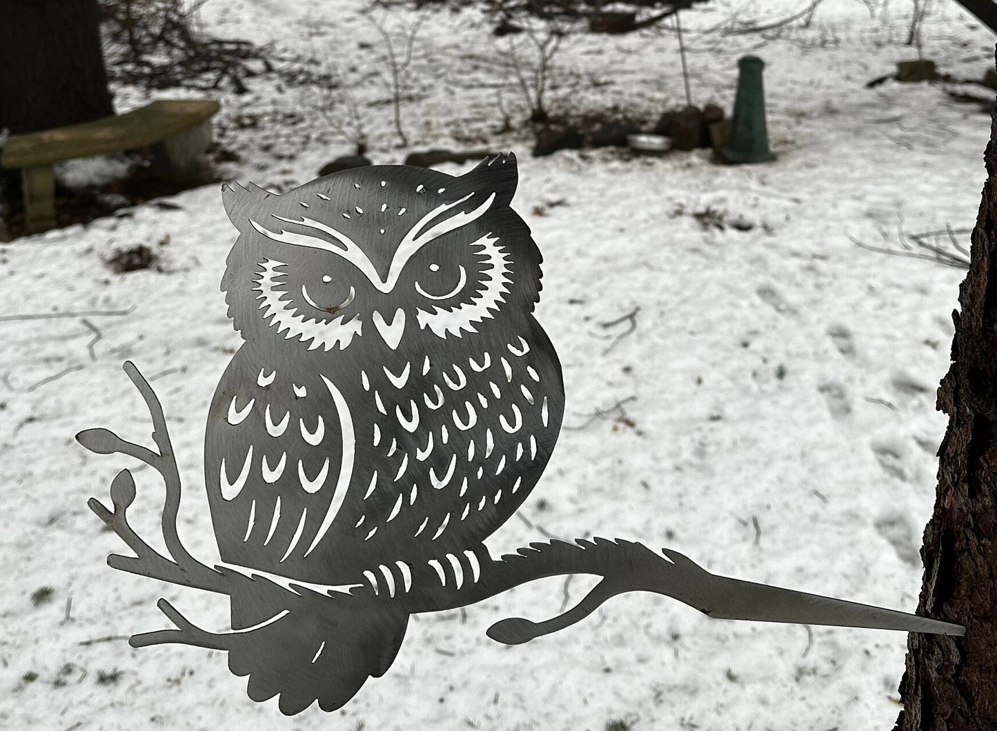 Great Horned Owl on Hammer in Branch