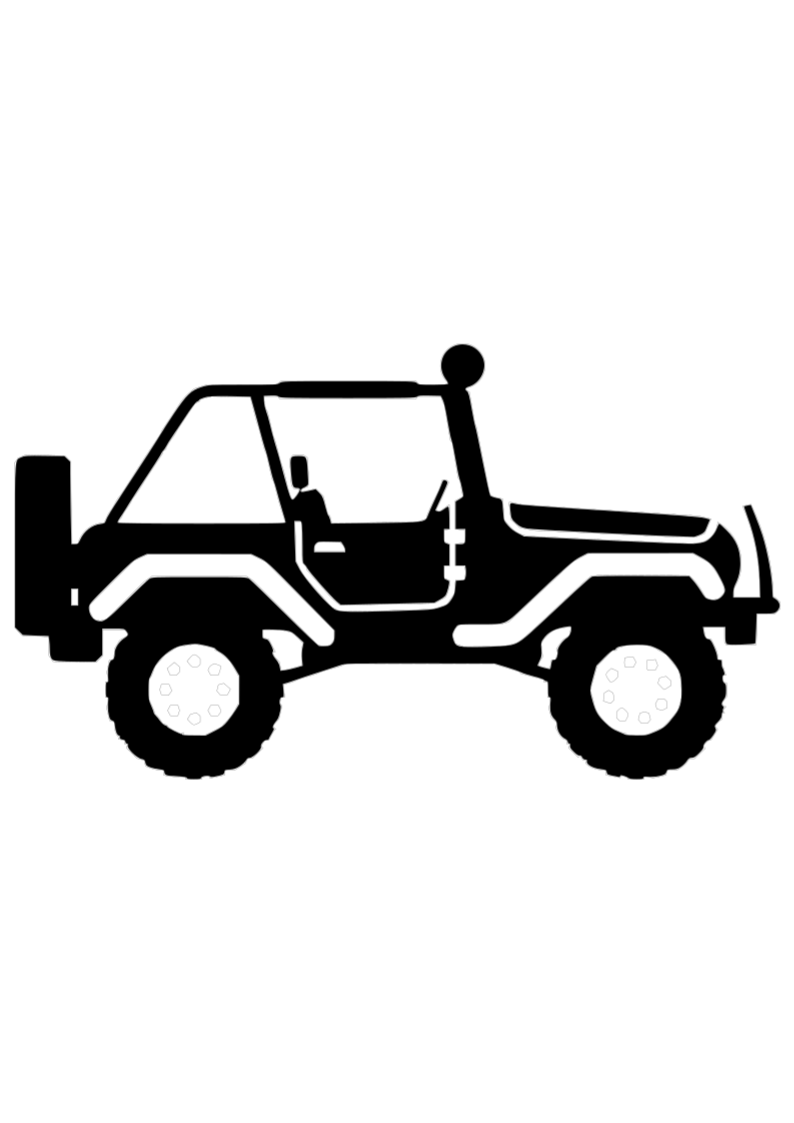 Ferocious T-Rex and Jeep