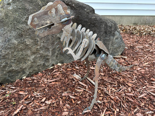 3D Welded Metal T-Rex Skeleton Sculpture