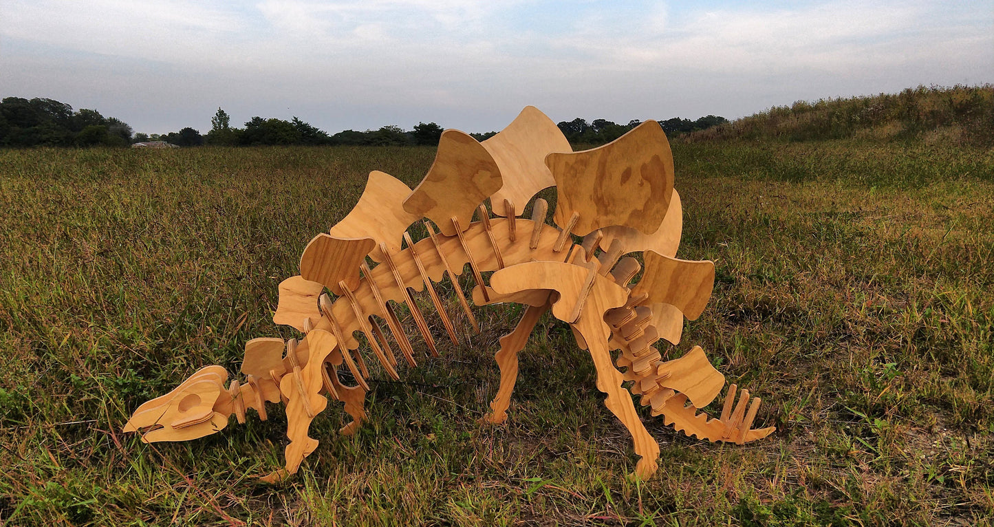 Stegosaurus - 3D Dinosaur wooden puzzle Kit