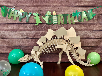 Stegosaurus - 3D Dinosaur wooden puzzle Kit