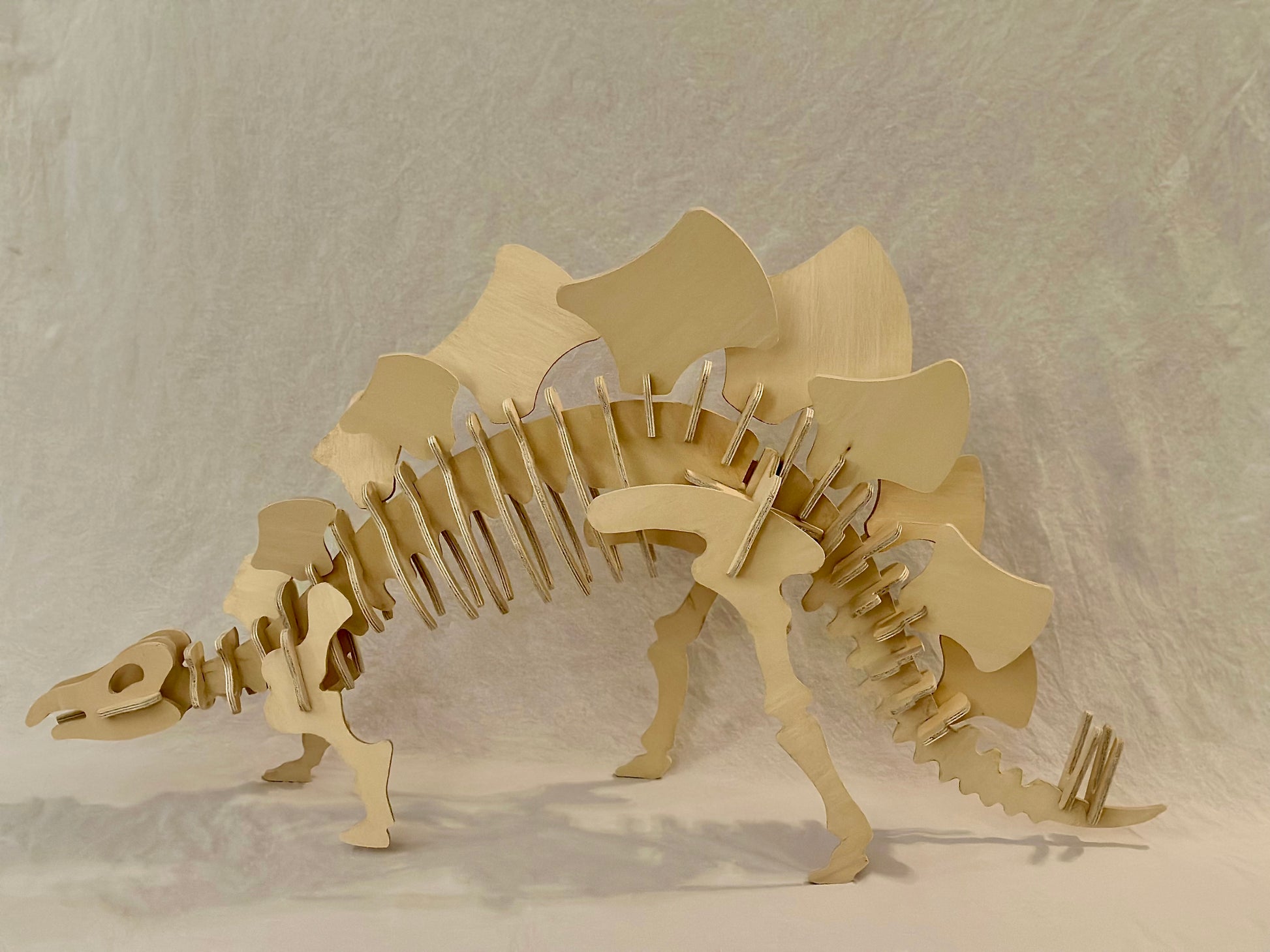 Stegosaurus 3D Dinosaur wooden puzzle Kit – FriendlyFossil LLC