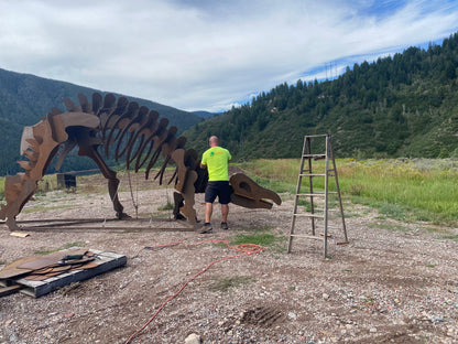 Life Size Steel Stegosuarus