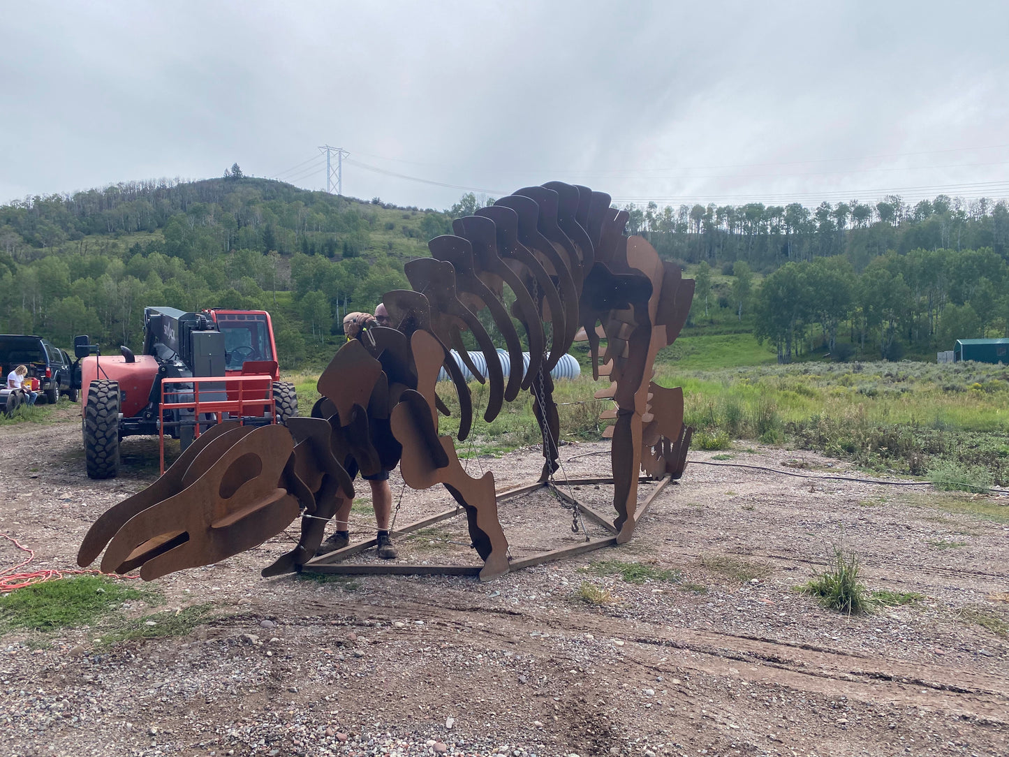 Life Size Steel Stegosuarus