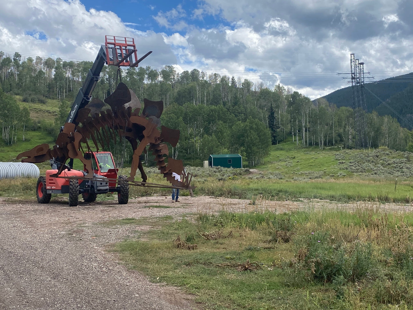 Life Size Steel Stegosuarus