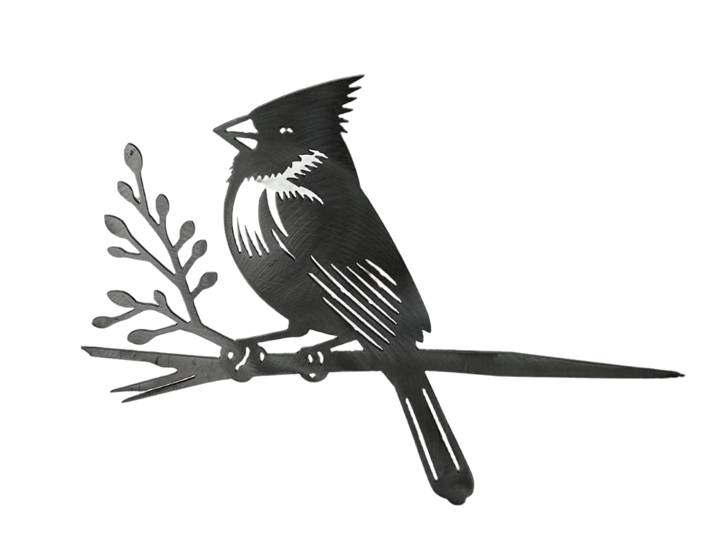 Metal Cardinal on Hammer in Branch