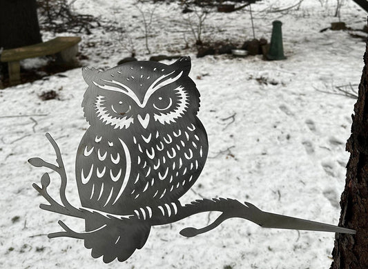 Great Horned Owl on Hammer in Branch