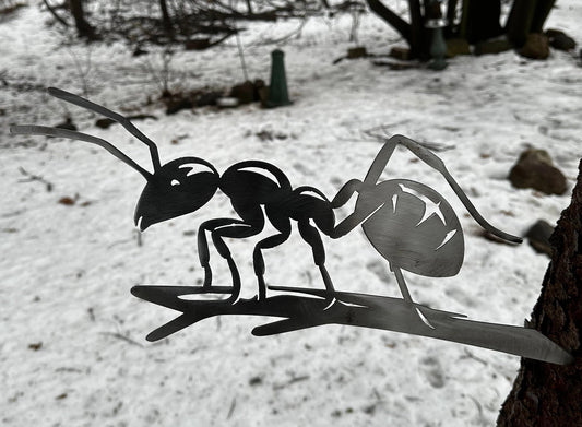 Metal Ant on Hammer in Branch