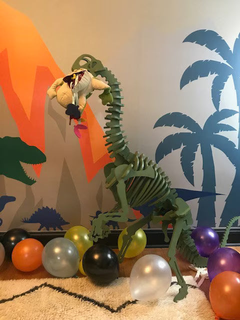 Giant 3D Jobaria Dinosaur Puzzle: Unfinished Plywood, Easy Assembly