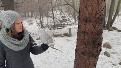 Metal Bear on Hammer in Branch