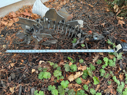 3D Metal Stegosaurus Skeleton Sculpture